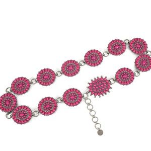 L&B FUCHSIA CONCHO BELT